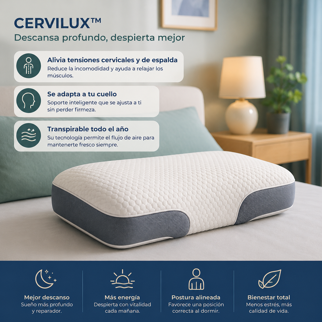PAGA 1 y LLEVASE 4 Almohada Cervical Ortopedica Redescubre el Placer de Despertar sin Dolores