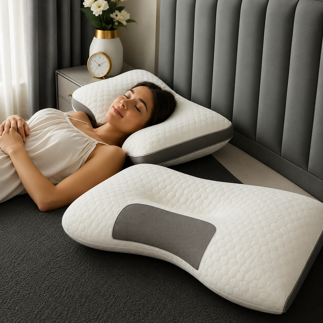 PAGA 1 y LLEVASE 4 Almohada Cervical Ortopedica Redescubre el Placer de Despertar sin Dolores